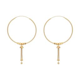 C. Krishniah Chetty Group Gold Tassel Charm Earrings-39