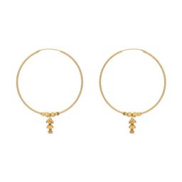 C. Krishniah Chetty Group Gold Tassel With Ornamental Spheres Earrings-34