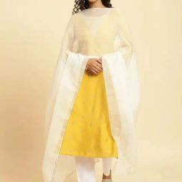 W White Regular Fit Dupatta-picture-30