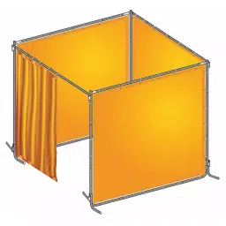 Westward J4046 Welding Booth 183 cm (6 Ft) Width 183 cm (6 Ft) Height Yellow Orange, 22RP06-image-91