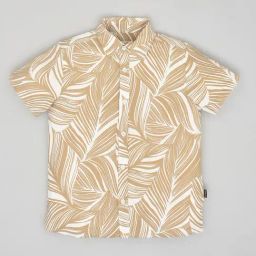 YOUMAA Boys Khaki Cotton Graphic Shirt-image-74