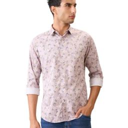 Raymond Violet Cotton Slim Fit Casual Shirt-picture-17