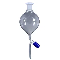 RELIGLAS 500 ml Plain Stem Separating Funnels with Screw Type PTFE Needle Valve Stopcock Interchangeable Stopper, 04.559.09-picture-41