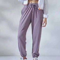 Bewakoof Purple Relaxed Fit Joggers-picture-46