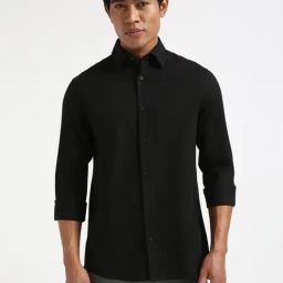 Calvin Klein Jeans Black Cotton Slim Fit Shirt-picture-16