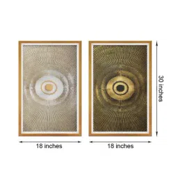 999Store Gold & Black Abstract Printed Canvas Paintings - Set of 2 image 4