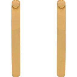 C. Krishniah Chetty Group Gold Sleek Bar Drop Matte Finish Earrings-42