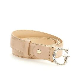 Guess Men Beige Polyurethane Solid Adjustable Belt with Pin Buckle-image-33