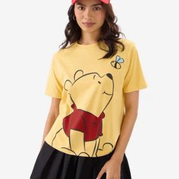 The Souled Store Yellow & Red Cotton Printed T-Shirt-image-21
