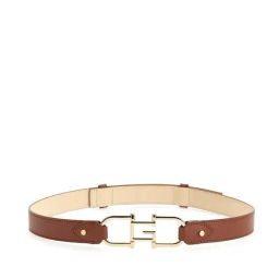 Guess Men Brown Polyurethane Solid Alva Adjustable Belt with Pin Buckle-image-10