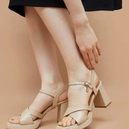 Ginger by Lifestyle Women's Cream Ankle Strap Sandals-image-51