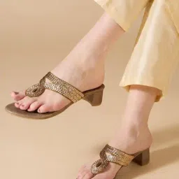 Inc.5 Women's Antique Gold Thong Sandals-picture-46