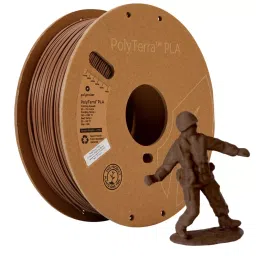 Polymaker PolyTerra Matte 3D Printer Filament PLA Army Brown-11