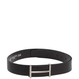 Carlton London Black Leather Waist Belt For Men-image-65
