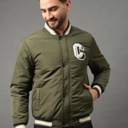 Club York Olive Regular Fit Bomber Jackets-picture-38