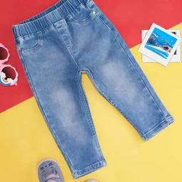 Pantaloons Baby Blue Cotton Embroidered Jeans-image-65
