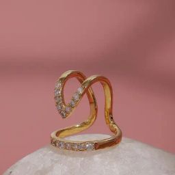 Sohi Gold-Plated Statement Finger Ring-22