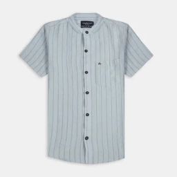 Charchit Boys Blue Comfort Fit Striped Shirt-image-89