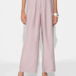 Honey By Pantaloons Light Lilac Flared Fit Trousers-picture-31