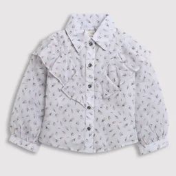 Tiny Girl Light Grey Printed Shirt-image-85
