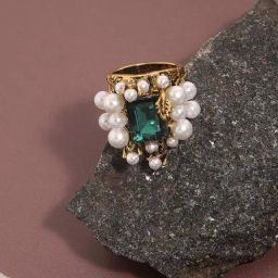 Sohi Gold-Plated Statement Finger Ring-47