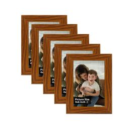 Art Street Synthetic Wood Brown Photo Frame (4 x 6 Inch) - Set of 5-2
