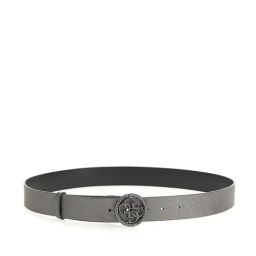 Guess Men Grey Polyurethane Solid Adjustable Belt with Pin Buckle-image-33
