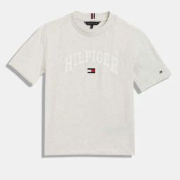 Tommy Hilfiger Kids Snow White Heather Printed Slim Fit T-Shirt-image-31
