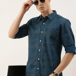 Metronaut Men Spread Collar Abstract Printed Cotton Casual Shirt-picture-26