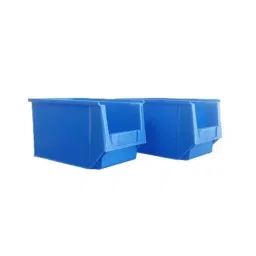 Avsar Plastic 350x200x200 mm Blue FPO Crate Bin 45 Capacity 10 Kg Approx with Verticle & Horizontal Partition (Pack of 2) image 2