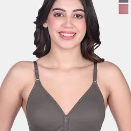 SKDREAMS Women Pack of 2 Medium Coverage Non Padded Cotton Bra-image-14