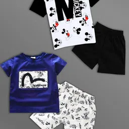 HELPOM Kids Pack Of 2 Printed Short Sleeves T-shirt With Shorts-picture-14
