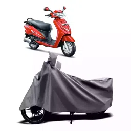 Auto Pearl Two Wheeler Cover with Bag for Hero Duet, Silver-picture-13
