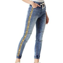 Miss Chase Blue Relaxed Fit Joggers-image-44