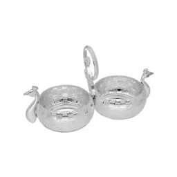 Sri Jagdamba Pearls 0.8 Silver Haldi Kumkum Holder-15