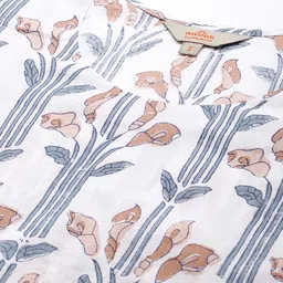 Anouk Women Floral Printed Regular Pure Cotton Kurta with Trousers & With Dupatta image 2