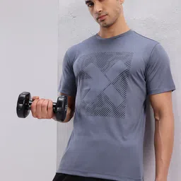 HRX by Hrithik Roshan Men Brand Logo Printed Rapid-Dry Training T-shirt-picture-7