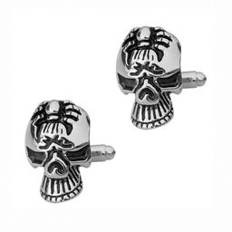 Tossido Men Silver-Toned Quirky Cufflinks-10