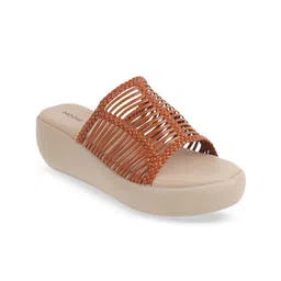 Mochi Textured Wedge Mules with Laser Cuts image 4