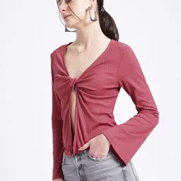 glitchez Girlboss Glam Self-Design Twisted Front Open Top image 3