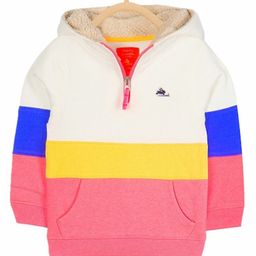 Cherry Crumble By Nitt Hyman Full Sleeves Colour Blocked Half Zip Urban Hoodie - Grey-picture-18