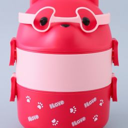 Panda Shaped Dual Container Lunch Box - Pink-image-31