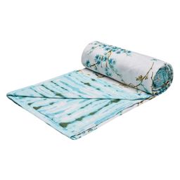 Trance Home Linen Pure Malmal Cotton Multipurpose Baby Dohar- Akira Turquoise-image-61