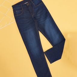 Pantaloons Junior Cotton Solid Jeans - Blue-picture-27