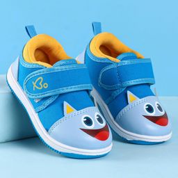 Babyoye Velcro Closure with Animal Face Print Casual Shoes - Blue & Light Blue-image-99