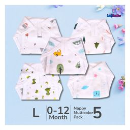 LazyToddler Muslin Nappy Set of 5 Large (DN)-image-102