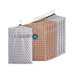 Aura Brown 10 Pieces Cotton Clothes Packing Bags Organisers-40