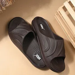 HRX by Hrithik Roshan Men Brown Rubber Sliders-image-65