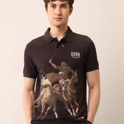 U.S. Polo Assn. Denim Co. Graphic Printed Polo Collar Muscle Fit Cotton T-shirt-55
