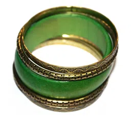 La Belleza Set Of 5Pc Wooden Metal Bangle-23